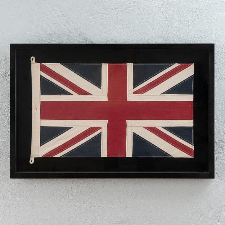 Флаг Великобритании за стеклом в раме, S Shadow Box Flag UK Small