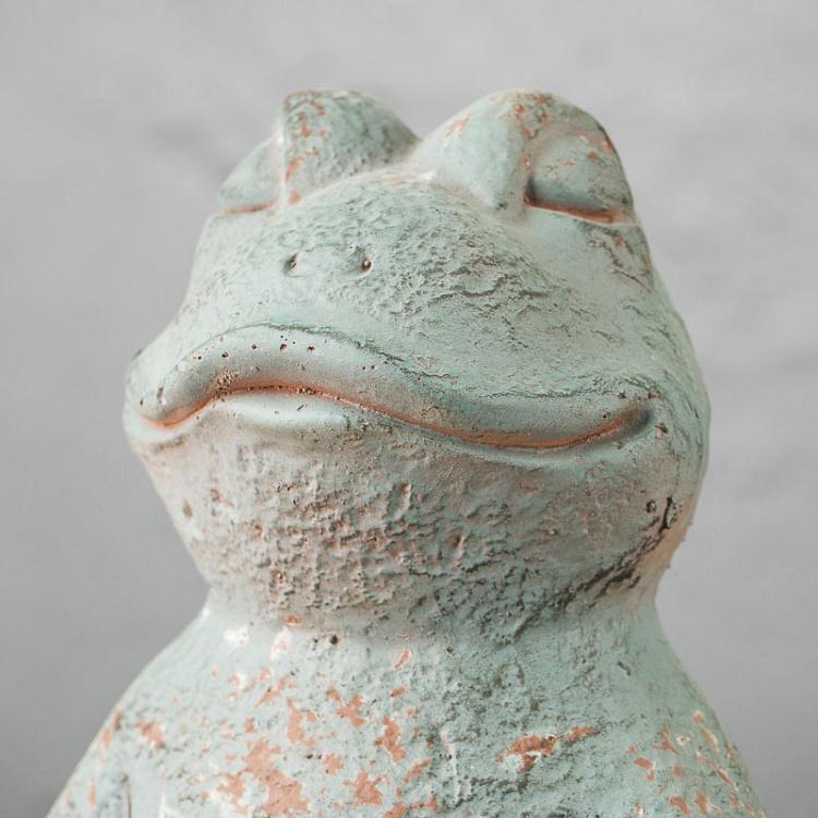Статуэтка Медитирующая лягушка Meditating Frog Antique Grey