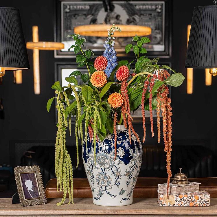 Ваза Брин с крышкой и цветочным узором Bryn Ginger Jar Large