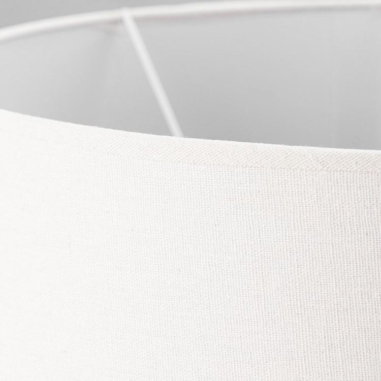 Абажур из льна белого цвета, 45 см Lamp Shade In White Linen 45 cm