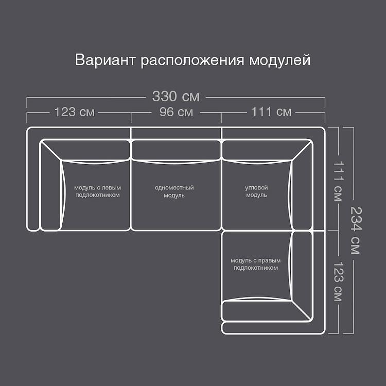 Угловой модульный бархатный диван Зенна 2, S Zenna Group Small 2 Velvet