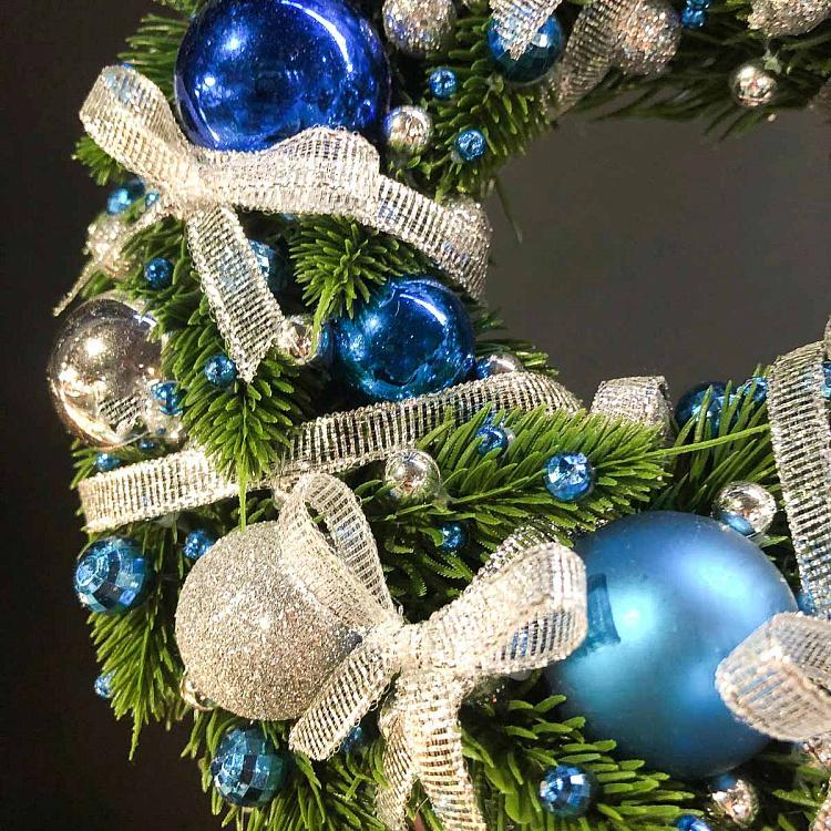 Венок с шарами и ленточками Wreath With Balls And Ribbons 20 cm