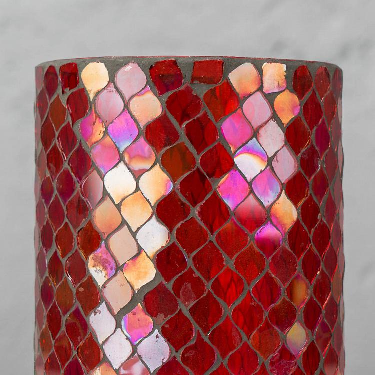 Мозаично-красный подсвечник Mosaic Red Votive Holder