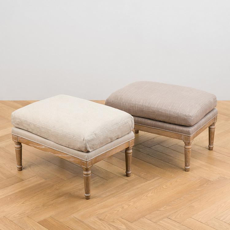 Банкетка Джон, песочные ножки John Footstool, Oak Sandwashed