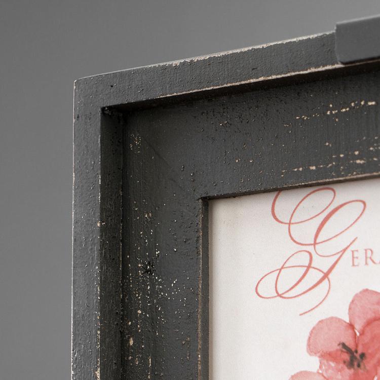 Деревянная рамка для фото на железной подставке Wooden Photo Frame On Iron Base