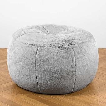 Пуфик Alaska Donut Pouf искусственный мех Big Bear Pewter