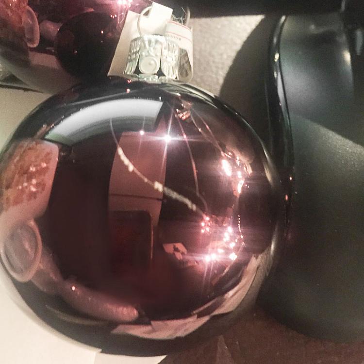 Glass Shiny Ball Dark Purple 7 cm discount4