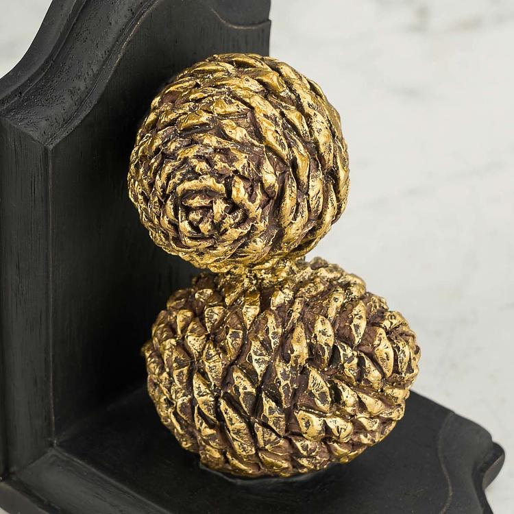 Набор из двух держателей для книг Сосновые шишки Bookends Pinecones