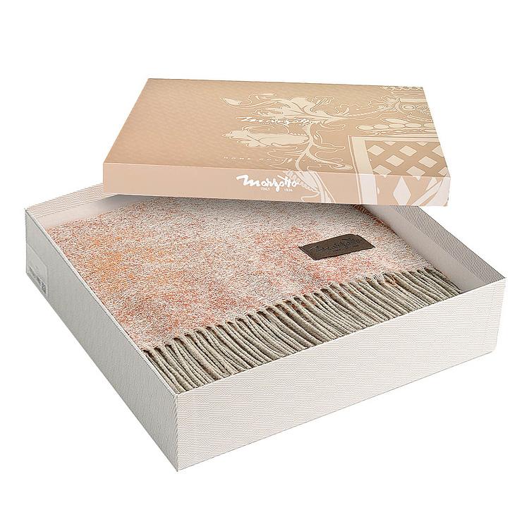 Бледно-оранжевый хлопковый плед Сорапис, 130x180 см Sorapis Plaid Orange 130x180 cm