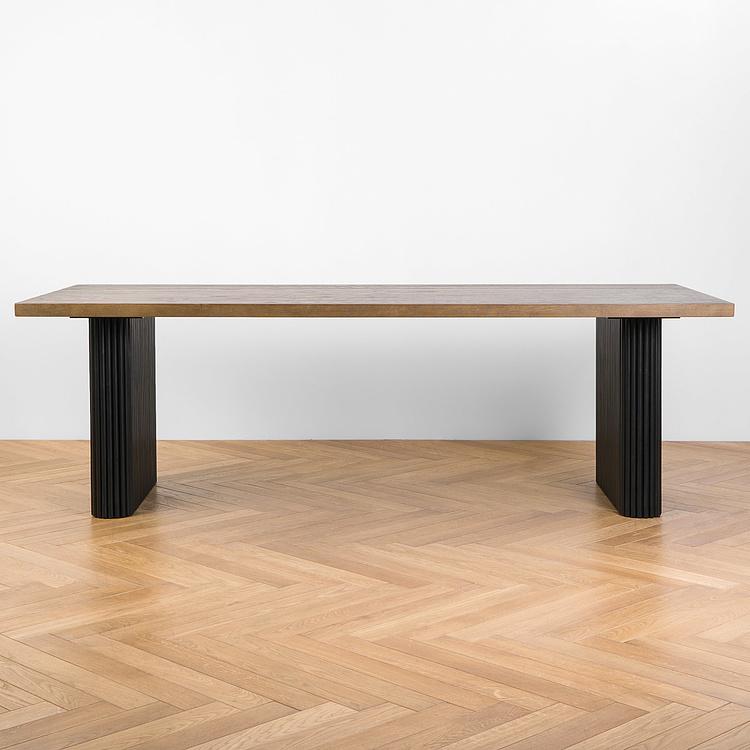 Обеденный стол Рикардо из светлого ясеня и дуба Riccardo Dining Table, Ash Ochre Brown