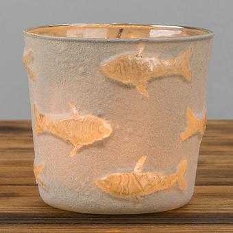 Silver Fish Candle Holder