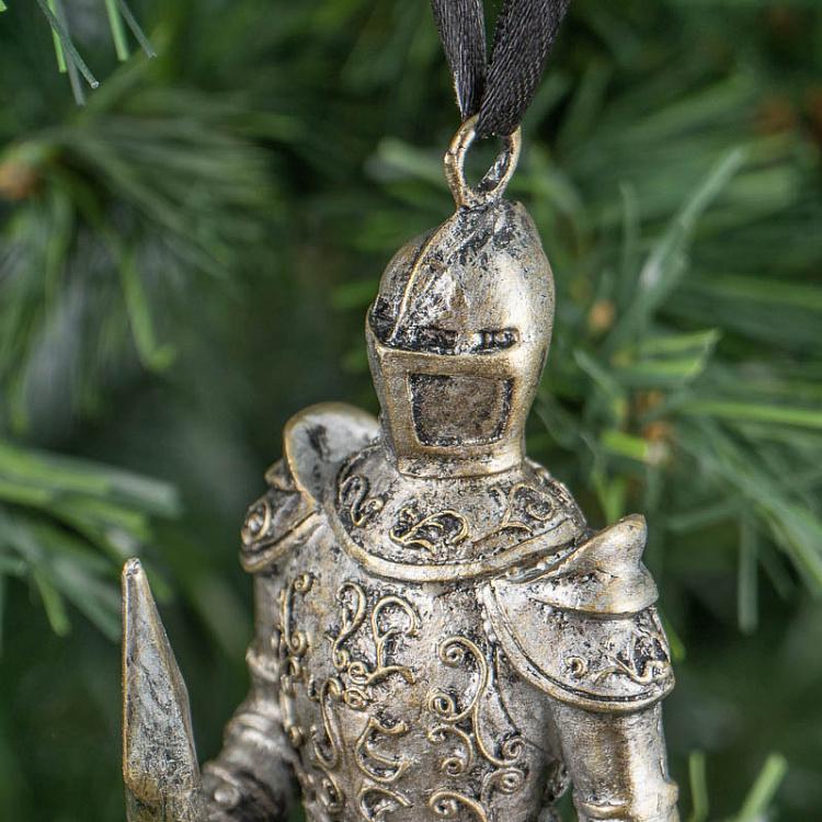 Ёлочная игрушка Серебряный рыцарь Knight Silver 15 cm