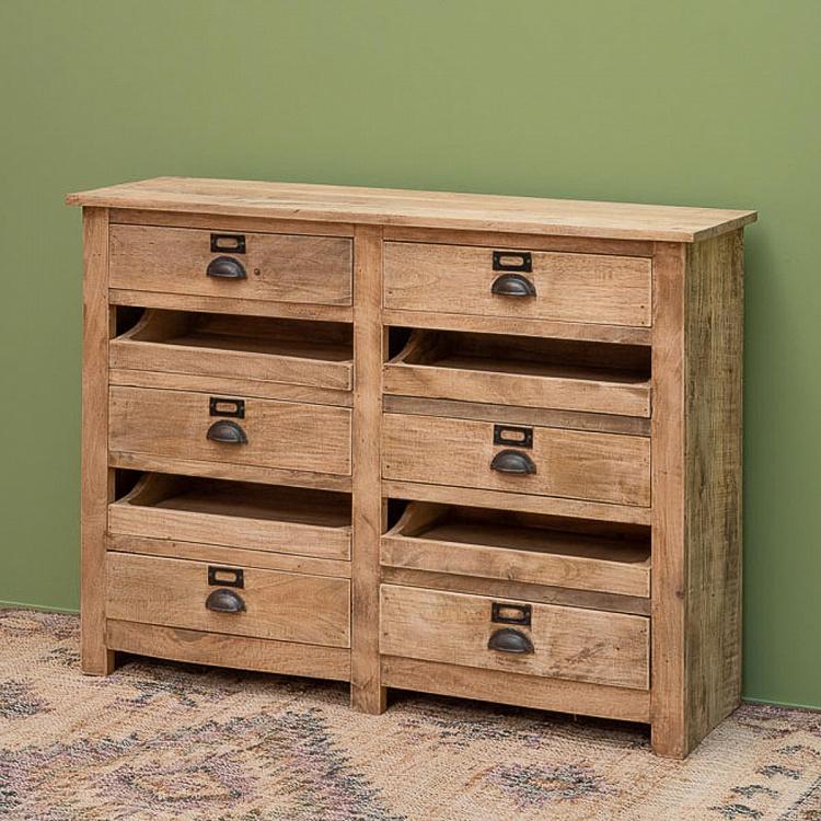 Комод из дерева манго Манчестер, 6 ящиков Manchester Chest With 6 Drawers Mango Wood