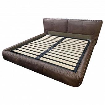 Двуспальная кровать Arizona Double Bed RM натуральная кожа Brown Franco