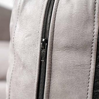 Трёхместный диван Patrick 3 Seater, Oak Sandwashed натуральная кожа Pale Grey - ракурс 14