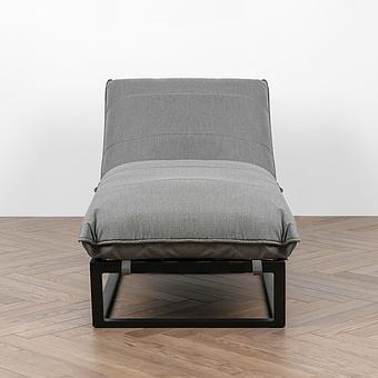 Садовый шезлонг-лежак Reef Lounger, Black акриловая ткань Flanelle - ракурс 2