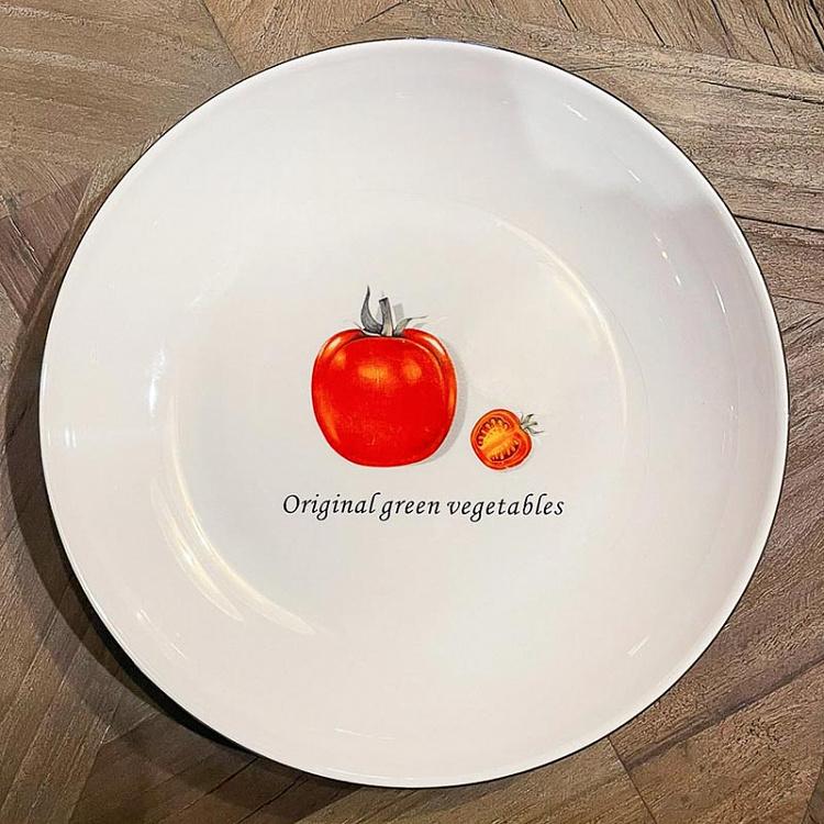 Глубокая тарелка Томат, L дисконт Salad Plate Tomato Large discount