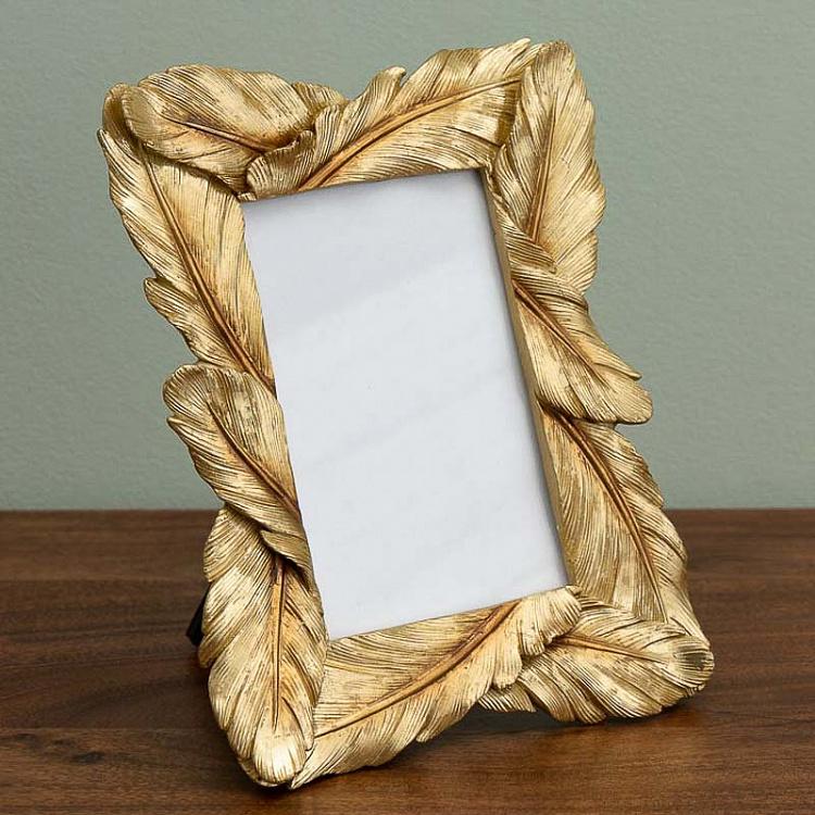 Golden Feathers Photo Frame