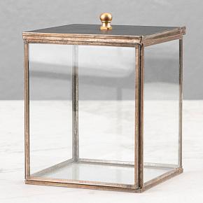 Irma Glass Box With Black Lid Large