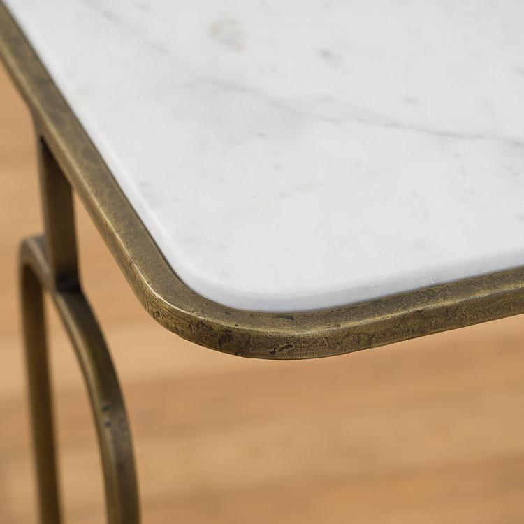 Прикроватный столик с мраморной столешницей Вагнер Wagner Marble Top Side Table
