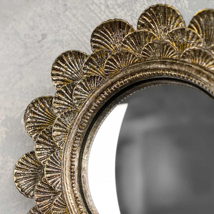 Выпуклое зеркало Серебристые ракушки Silver Shells Convex Mirror