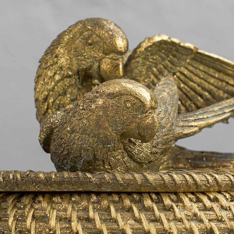 Шкатулка в плетёном стиле Птицы Weaving Style Box With Birds On Lid