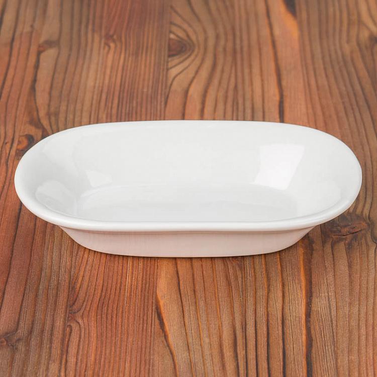 Овальная белая мыльница Soap Dish White