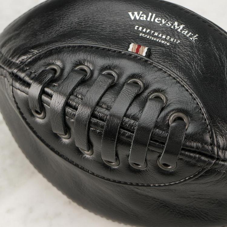 Чёрный кожаный кошелёк-мяч Оболенский Компакт Skid Obolensky Compact, Bowler Black