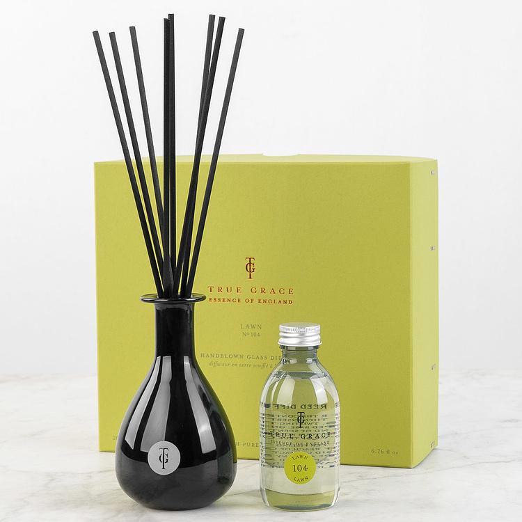 Аромадиффузор набор (палочки, жидкость, флакон) Лужайка, 200 мл Room Diffuser Set Lawn 200 ml