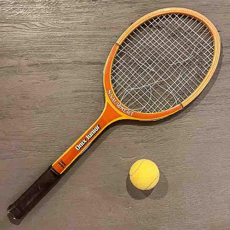 Vintage Tennis Racket And Ball 11