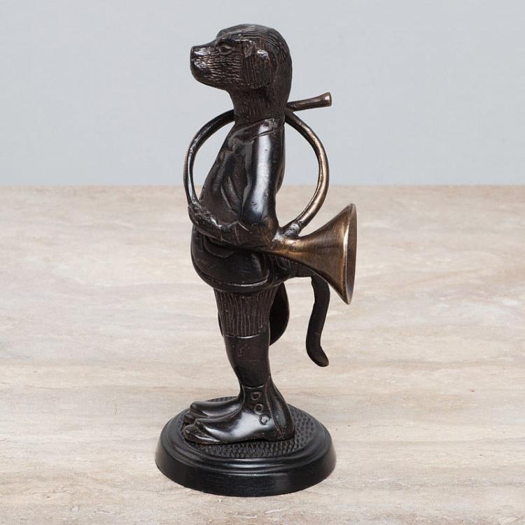 Статуэтка Собака с горном Dog With Horn Bronze Finish