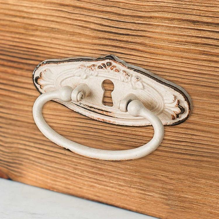 Мебельная ручка-скоба Замочная скважина Antique Handle White