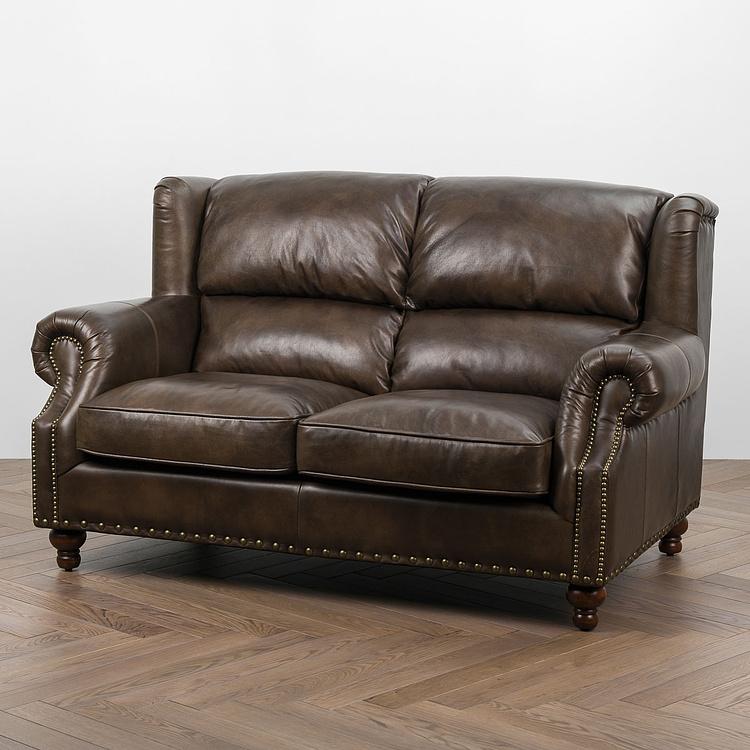 Двухместный диван Churchill 2 Seater RM натуральная кожа Antique Master