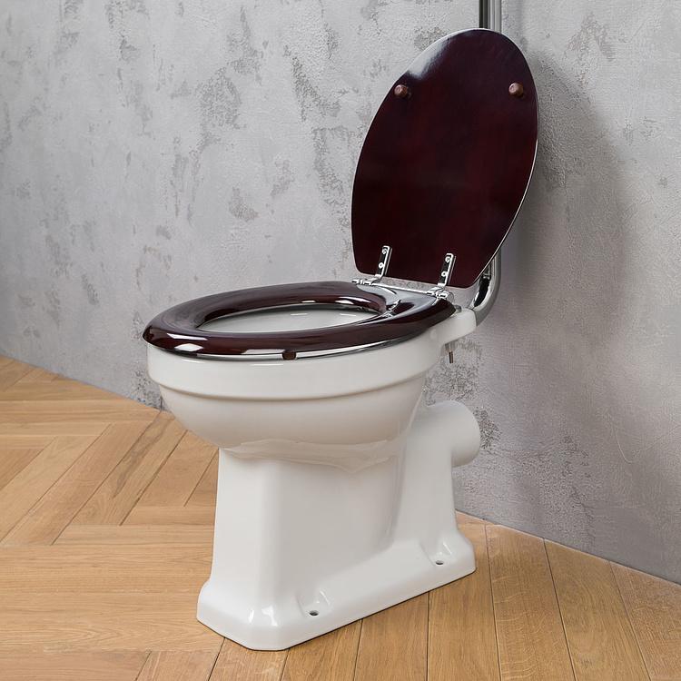 Унитаз с высоким бачком и стульчаком High Level WC With Wooden Seat