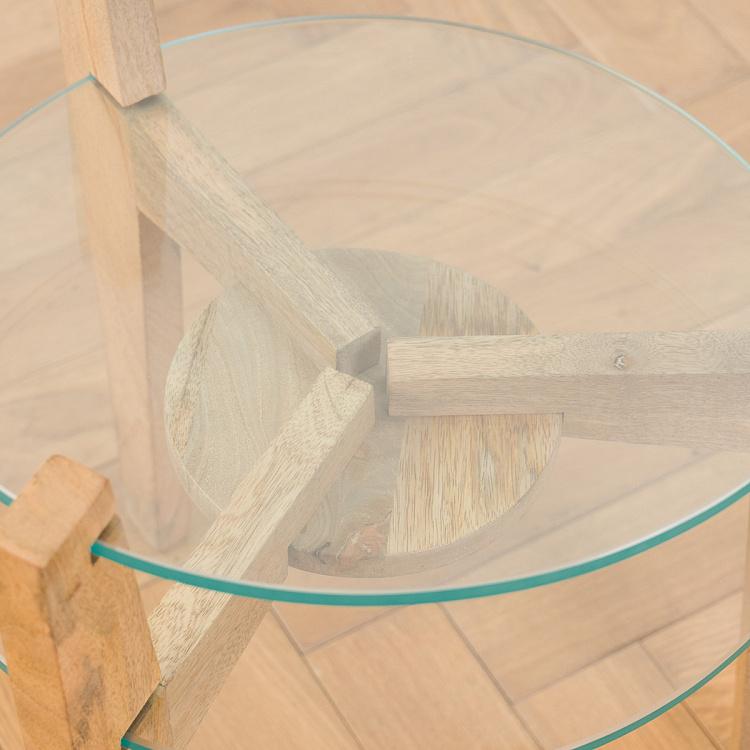 Прикроватный столик с двумя столешницами 2 Glass Levels Side Table