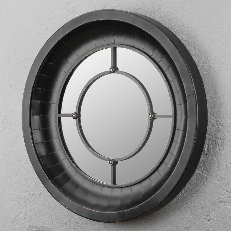 Круглое зеркало в металлической раме Одио Odio Round Metal Mirror