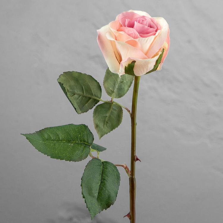 Искусственная роза Верди нежно-сиреневая с кремовым Verdi Rose Pale Lilac With Cream 58 cm