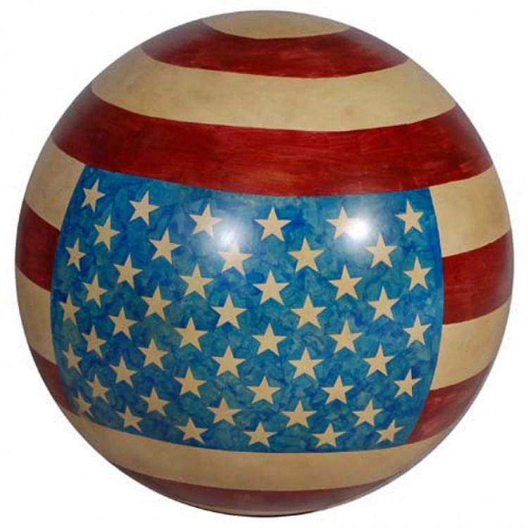 Декоративный шар Звёзды и линии, L Ball Large, Vintage Stars and Stripes