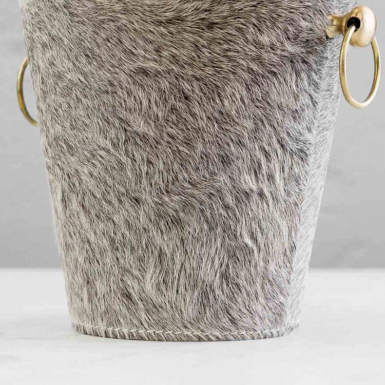 Ведро для льда в коровьей шкуре Ice Bucket With Cow Hide