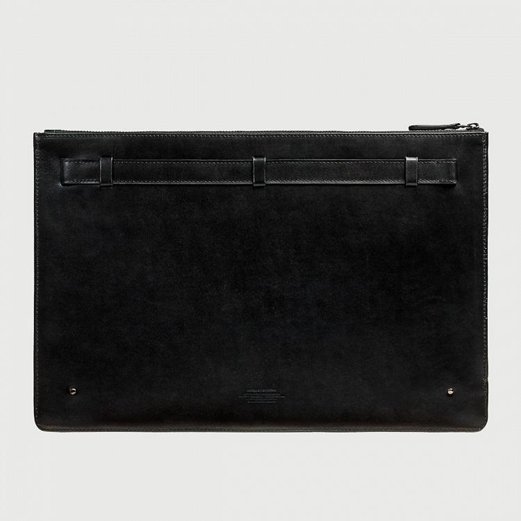 Чёрный кожаный чехол для ноутбука, диагональ 13' Guard Laptop Case 13, Black