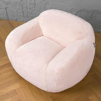 Кресло Snug Chair искусственный мех Big Bear Pink - ракурс 5