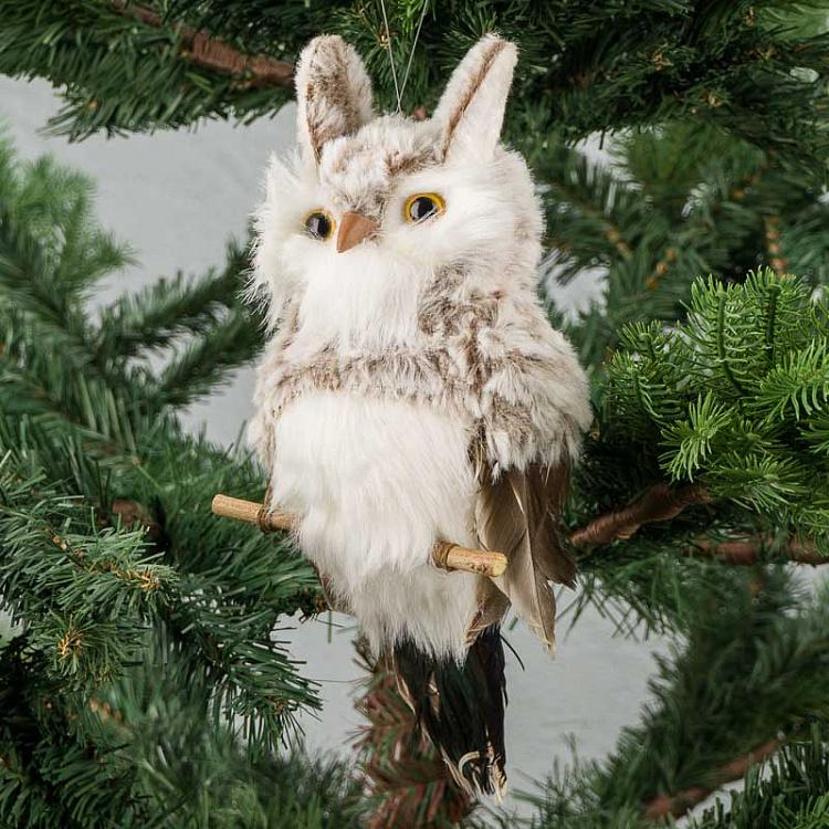 Owl On Branch 25 cm