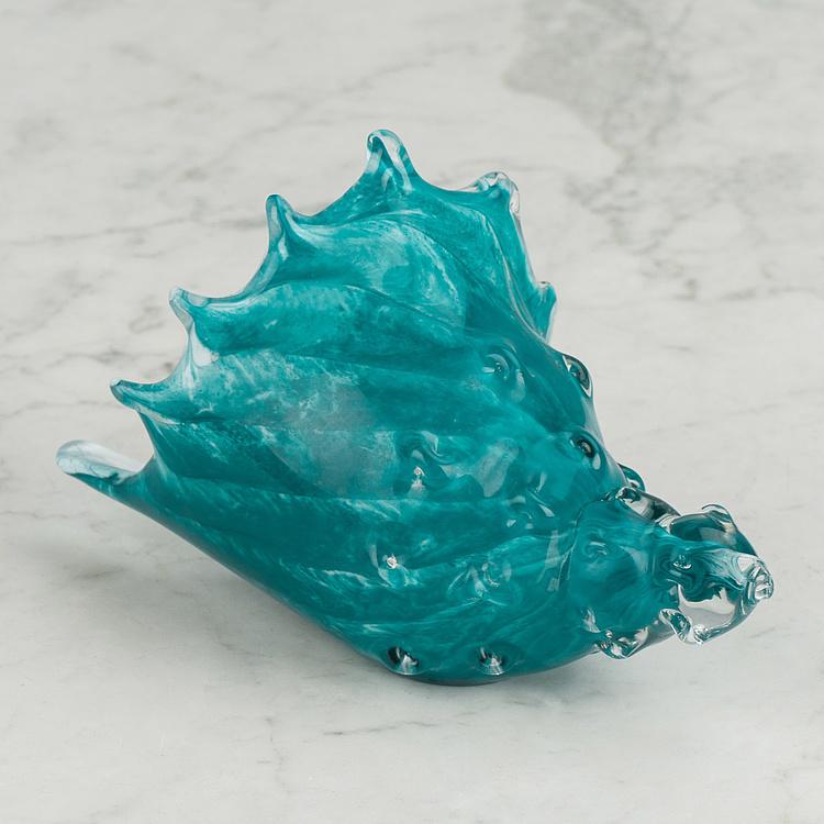 Статуэтка Бирюзовая ракушка Glass Shell Turquoise