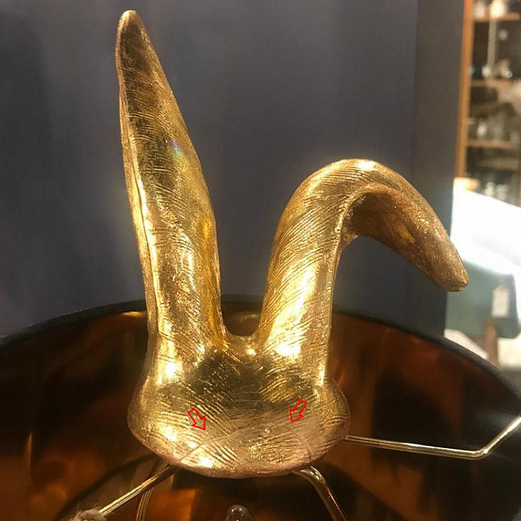 Настольная лампа Робкий кролик дисконт1 Table Lamp Hiding Bunny Gold Black discount1