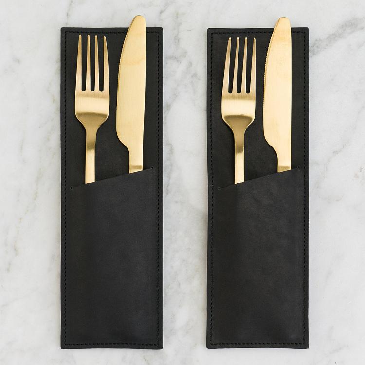 Набор из двух конвертов для столовых приборов Нуар Set Of 2 Cutlery Envelopes Noire