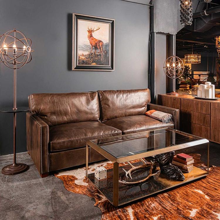 Двухместный диван Minister 2 Seater RM натуральная кожа Antique Master - ракурс 18