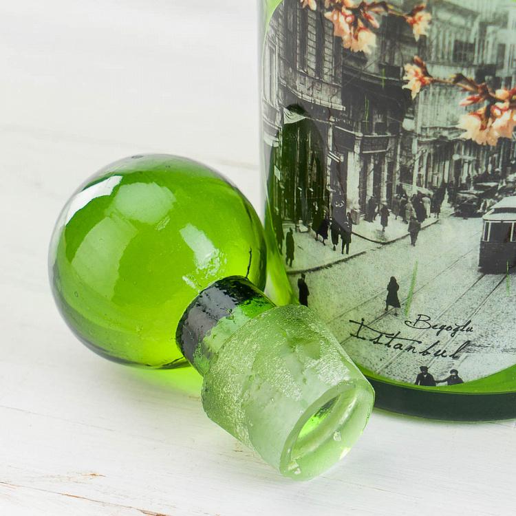 Зелёная бутыль с пробкой  Flask With Stopper Green