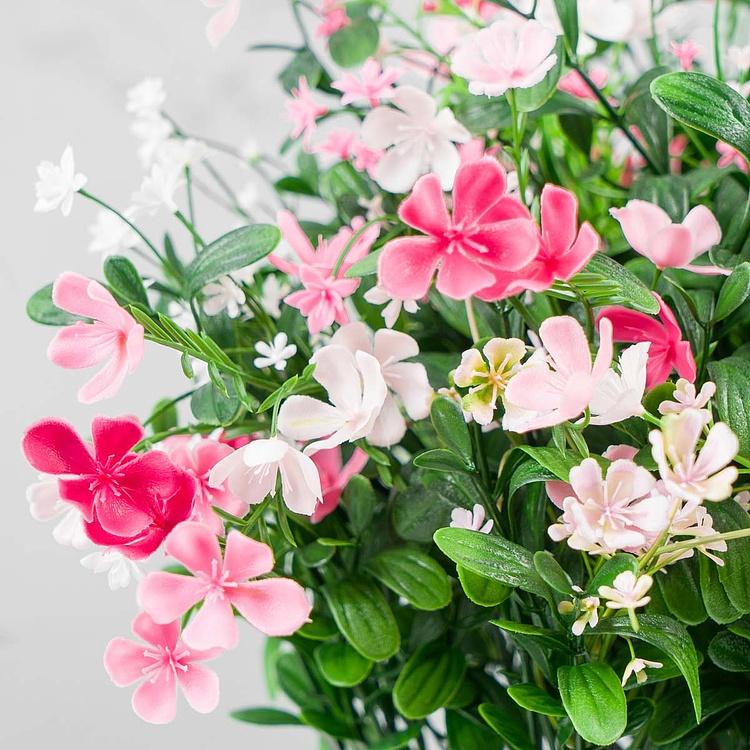 Искусственное растение Alpine Forbs With Flowers Pink White 40 cm - ракурс 3