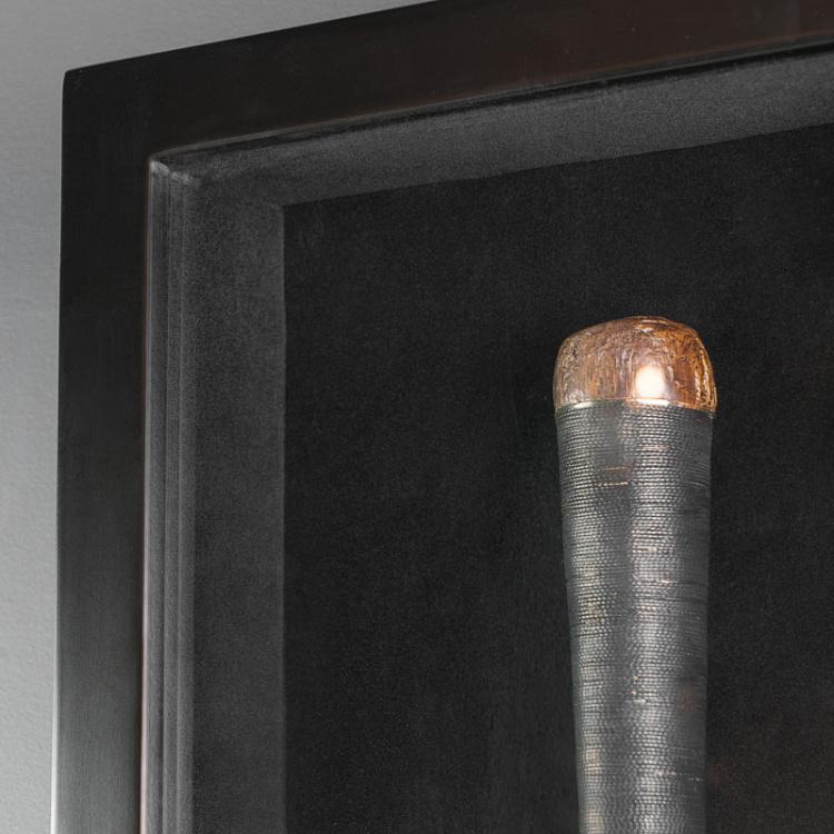 Арт-объект Бита для крикета за стеклом в раме Shadow Box Cricket Bat