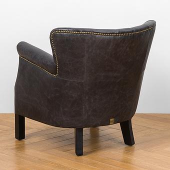 Кресло Paul Armchair With Stripes, Black Wood D натуральная кожа Antique Ebony - ракурс 4